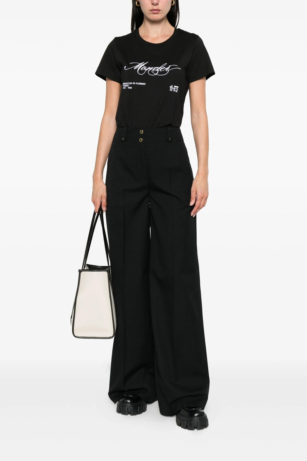 MONCLER Embroidery t-shirt For Women 100% cotton
