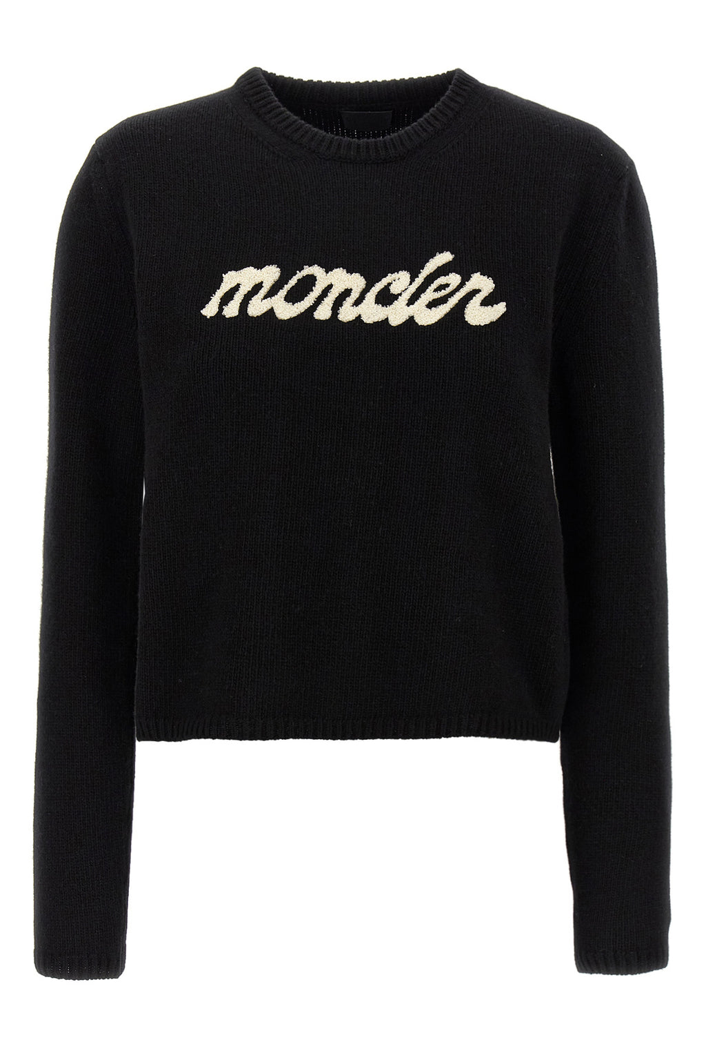 MONCLER Chenille logo sweater For Women 90% virgin wool 10% cachemire