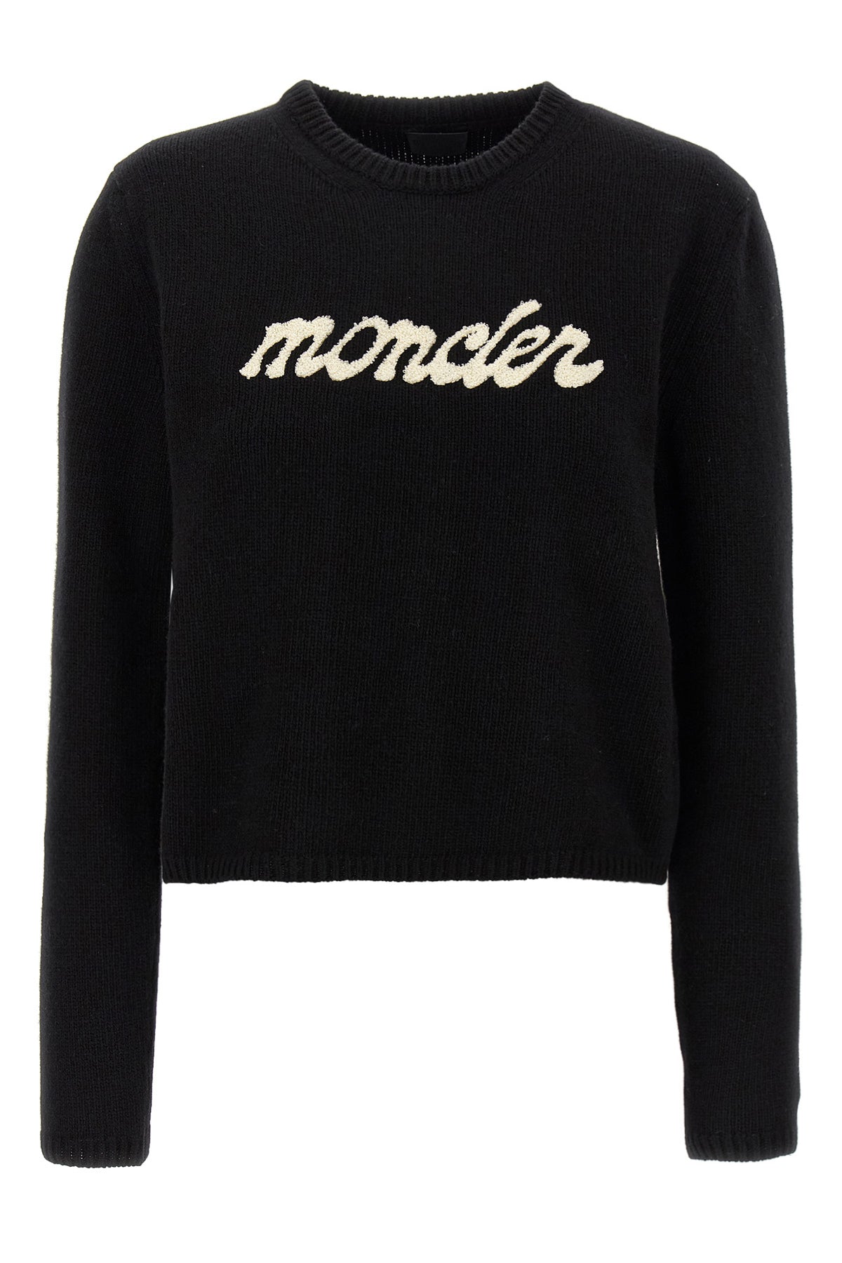 MONCLER Chenille logo sweater For Women 90% virgin wool 10% cachemire