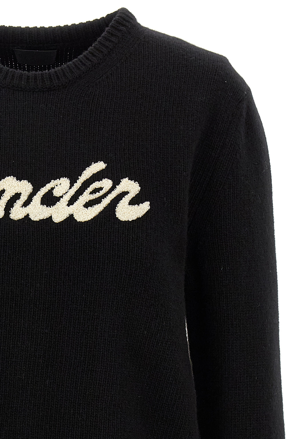 MONCLER Chenille logo sweater For Women 90% virgin wool 10% cachemire