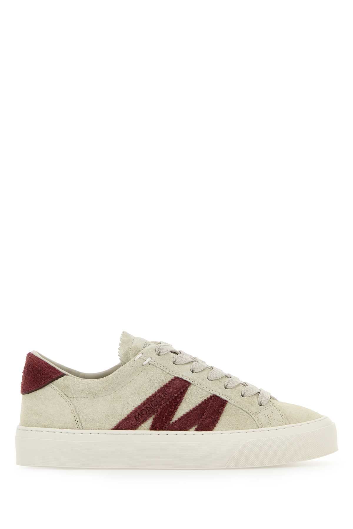 MONCLER MONACO2 LOW TOP SNEAKERS For Women Exterior: 100% Suede Interior: 100% Leather 100% Fabric Sole: Rubber