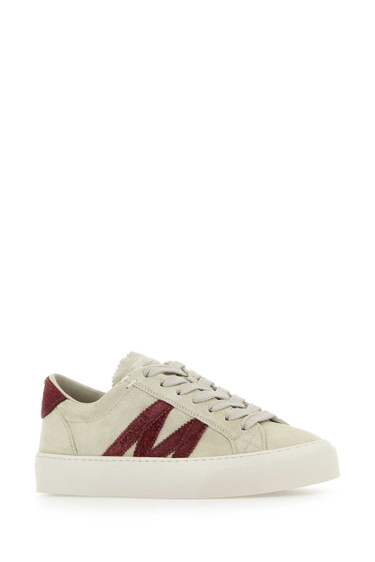 MONCLER MONACO2 LOW TOP SNEAKERS For Women Exterior: 100% Suede Interior: 100% Leather 100% Fabric Sole: Rubber