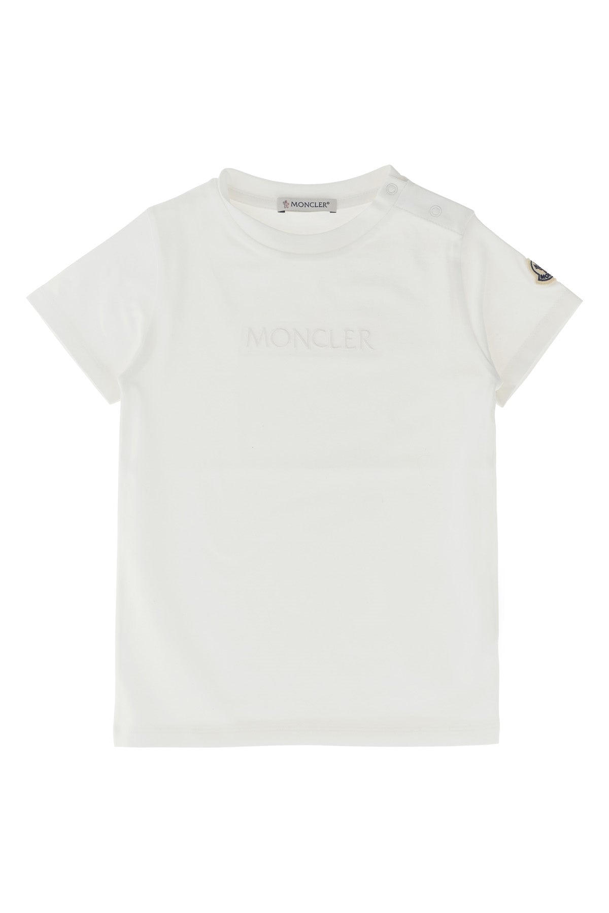 MONCLER ENFANT Logo embroidery t-shirt For Unisex baby 92% cotton, 8% elastane