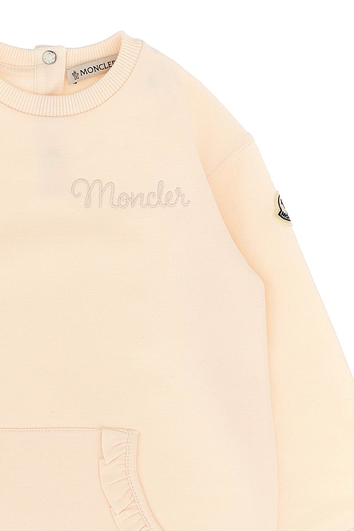 MONCLER ENFANT Logo embroidery dress For Baby girl 95% cotton, 5% elastane