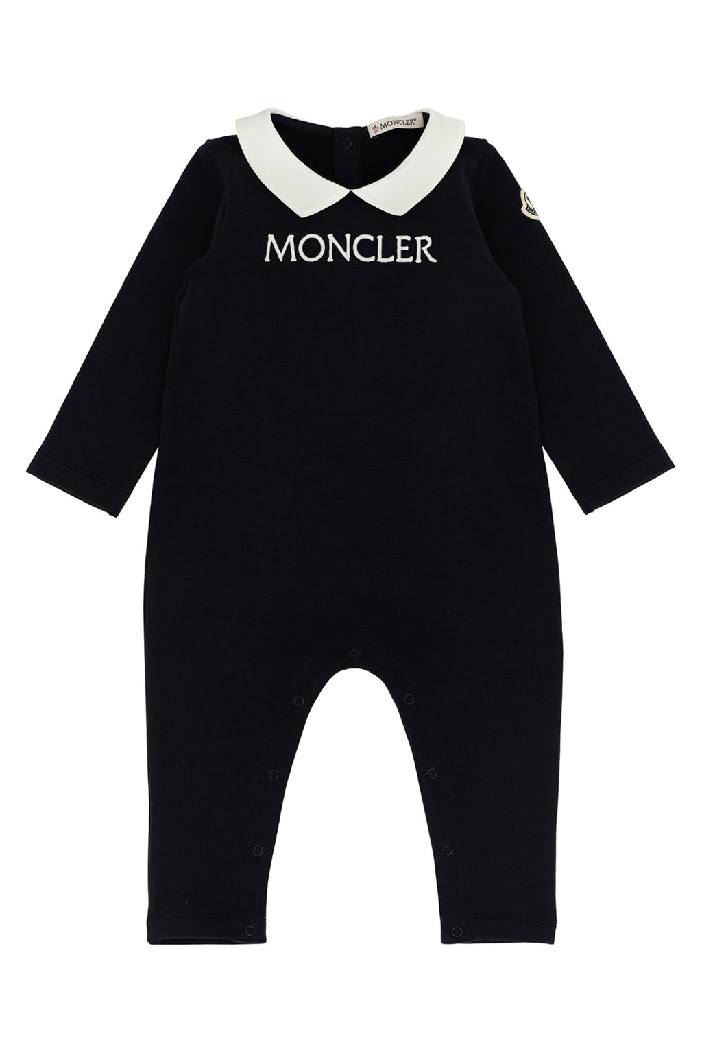 MONCLER ENFANT Logo embroidery jumpsuit For Unisex baby 95% cotton, 5% elastane