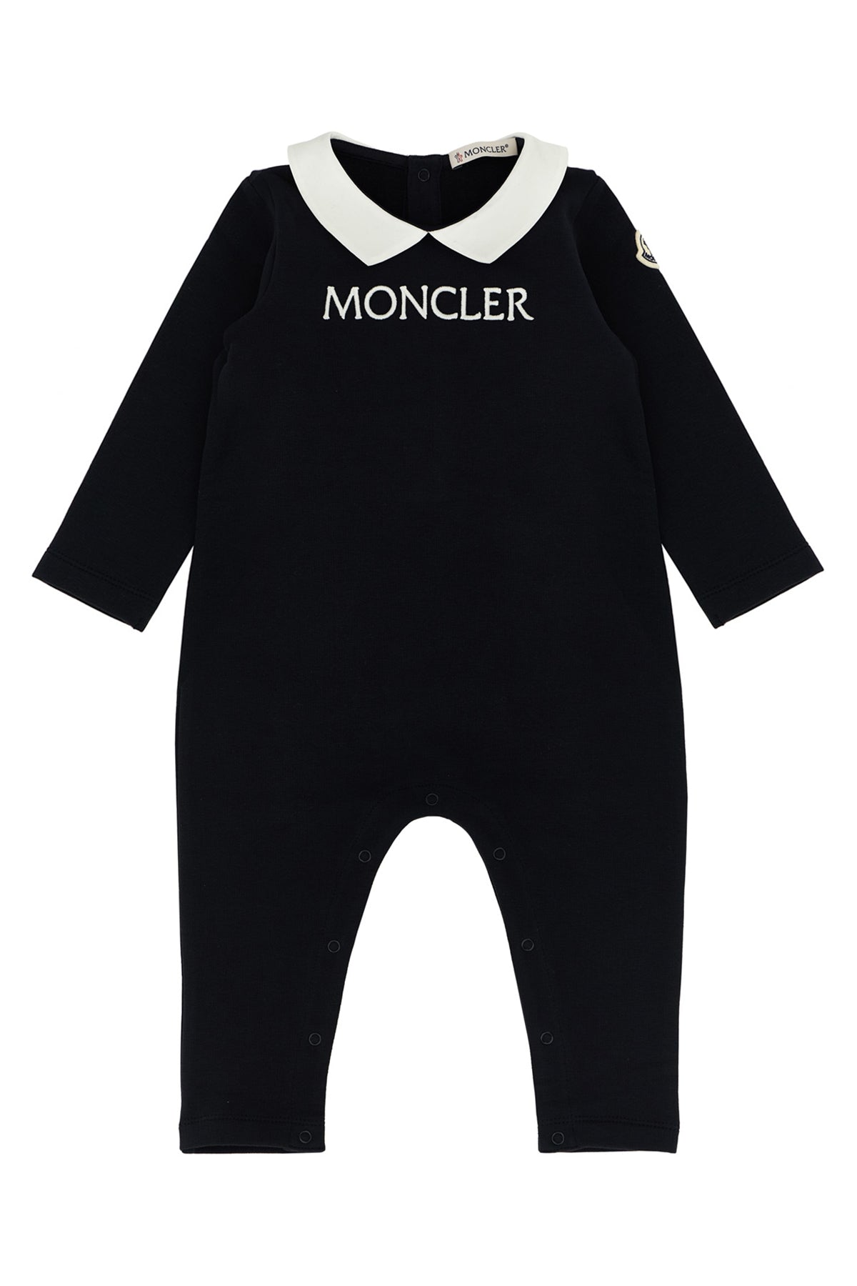 MONCLER ENFANT Logo embroidery jumpsuit For Unisex baby 95% cotton, 5% elastane