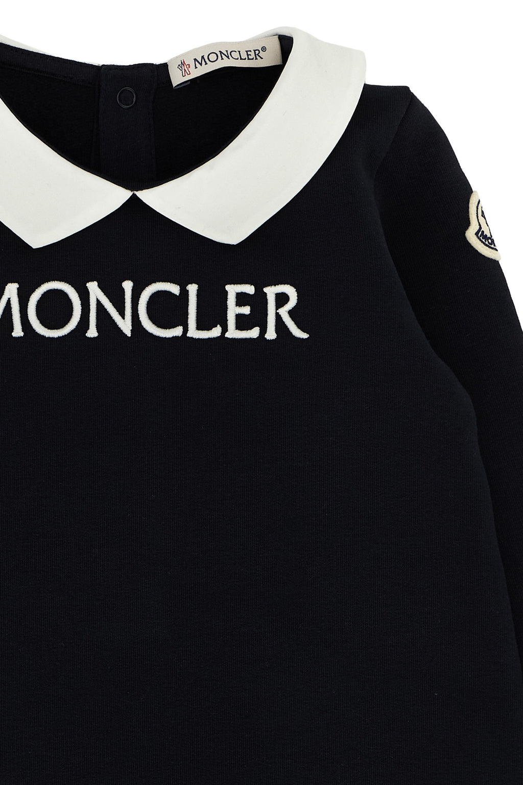 MONCLER ENFANT Logo embroidery jumpsuit For Unisex baby 95% cotton, 5% elastane