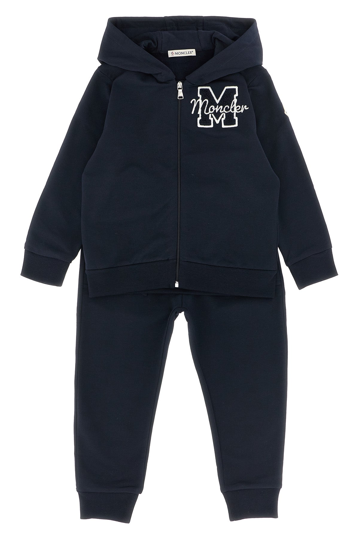 MONCLER ENFANT 3D logo embroidery sweatshirt + joggers For Unisex baby 94% cotton 6% elastane