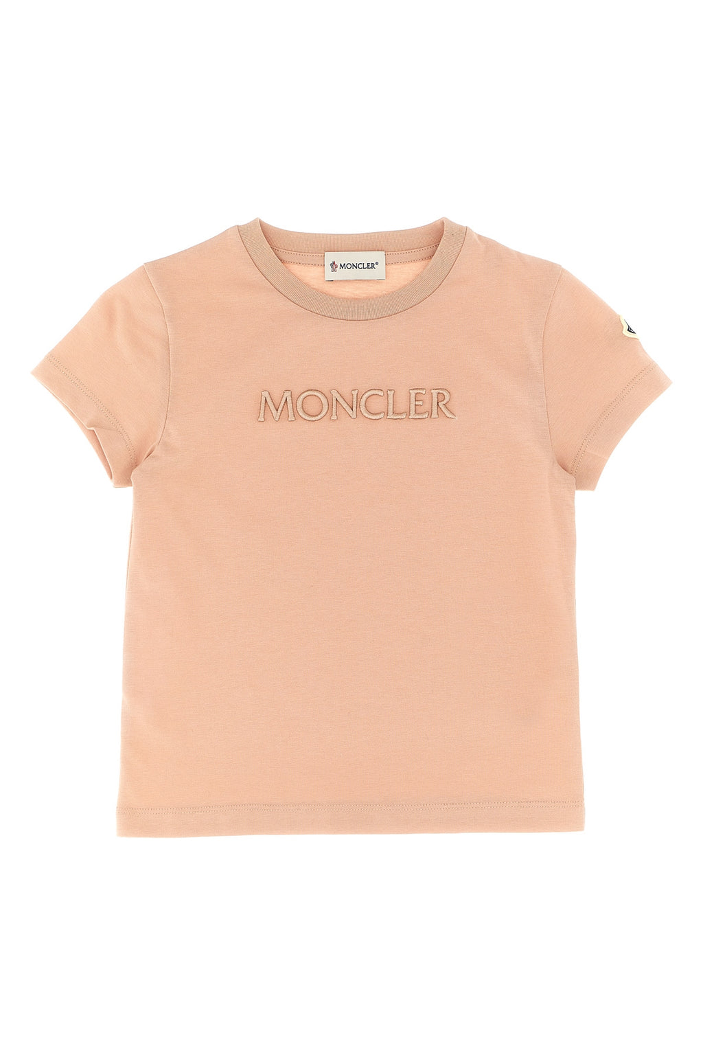 MONCLER ENFANT Logo embroidery t-shirt For Baby girl 100% cotton