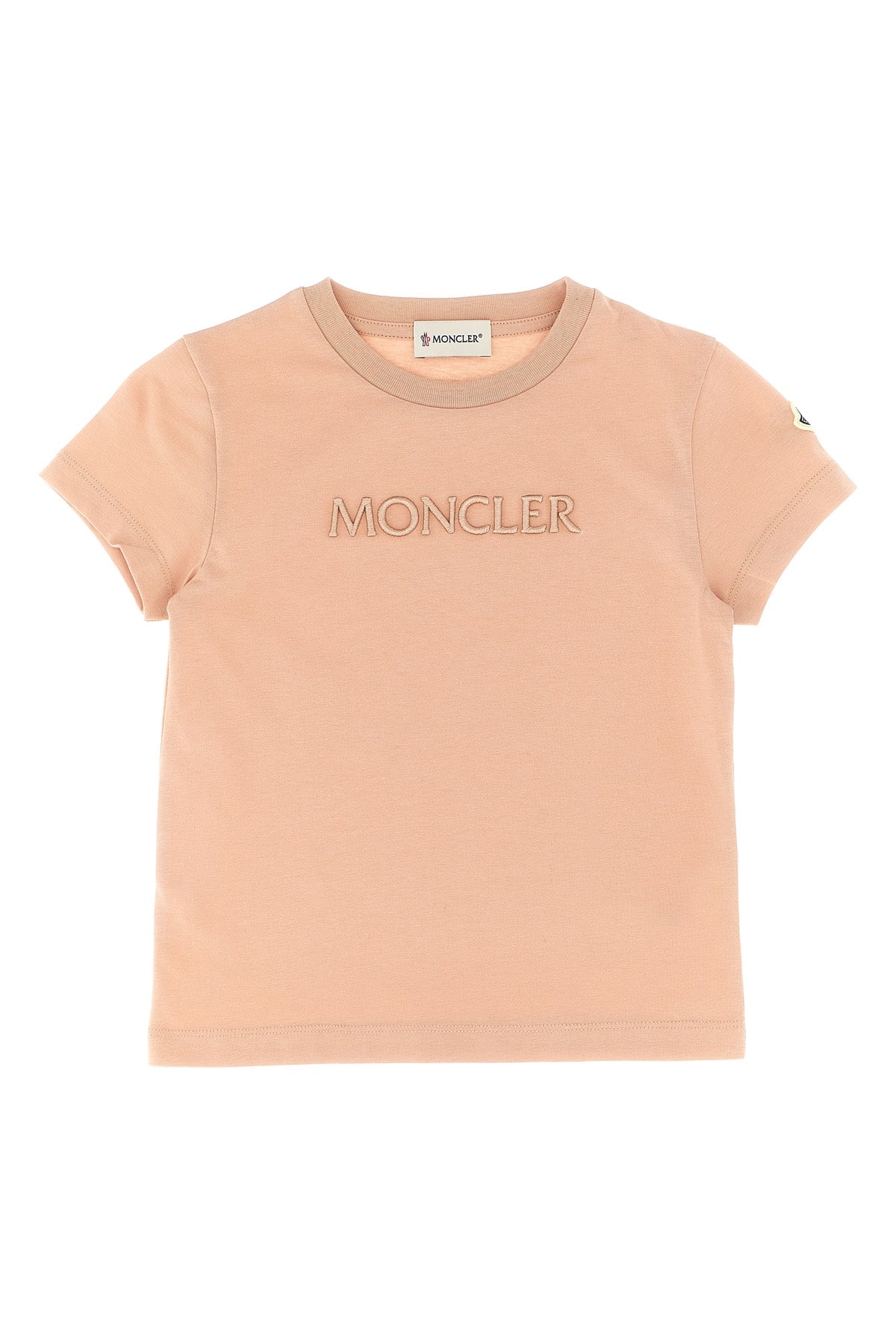 MONCLER ENFANT Logo embroidery t-shirt For Baby girl 100% cotton