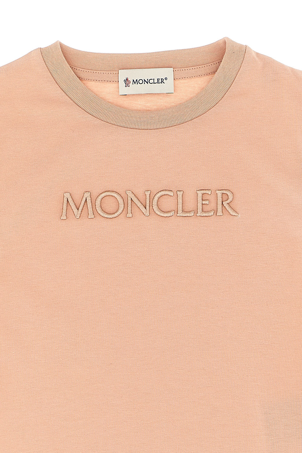 MONCLER ENFANT Logo embroidery t-shirt For Baby girl 100% cotton