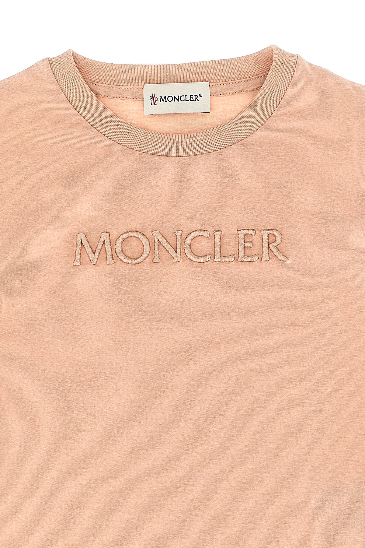 MONCLER ENFANT Logo embroidery t-shirt For Baby girl 100% cotton