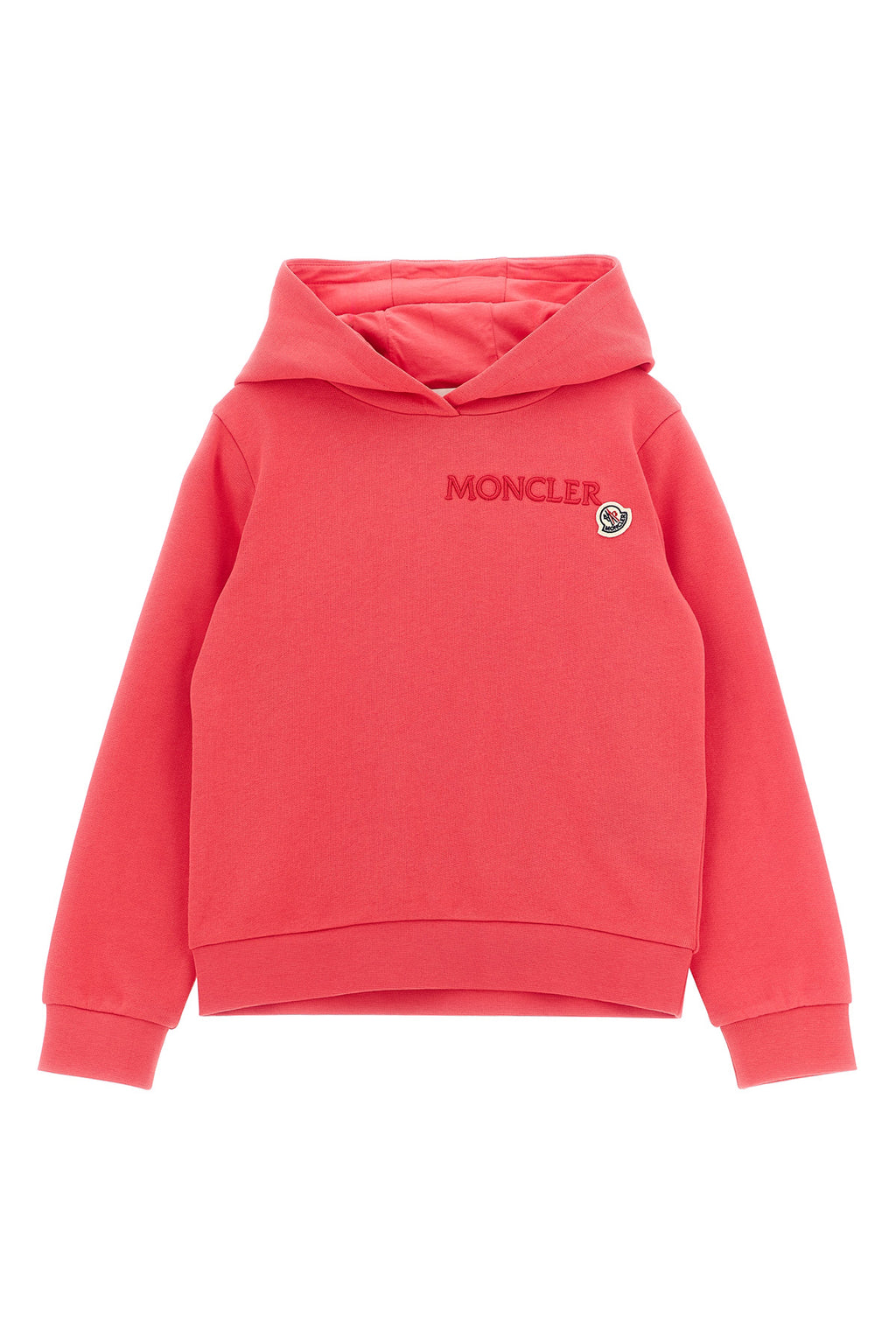 MONCLER ENFANT Logo embroidery hoodie For Baby girl 100% cotton