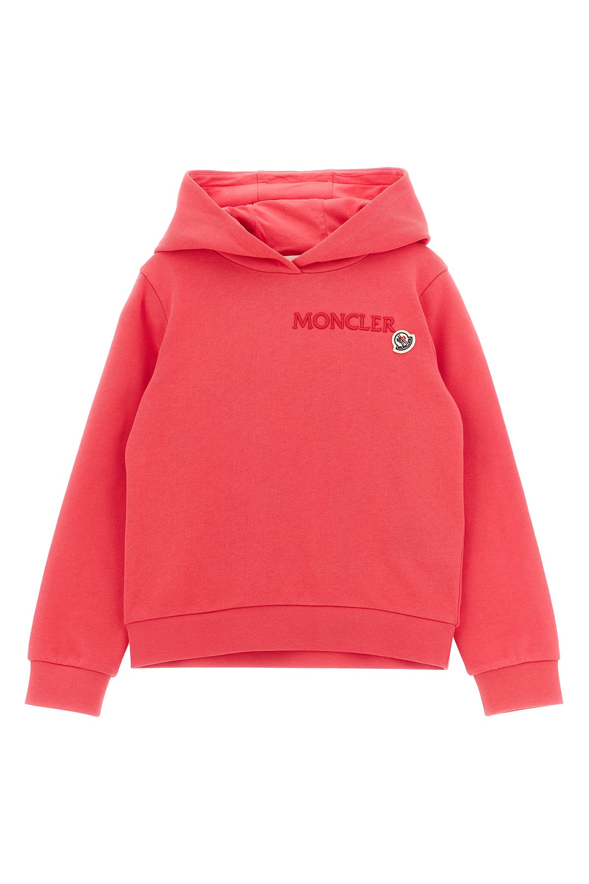 MONCLER ENFANT Logo embroidery hoodie For Baby girl 100% cotton