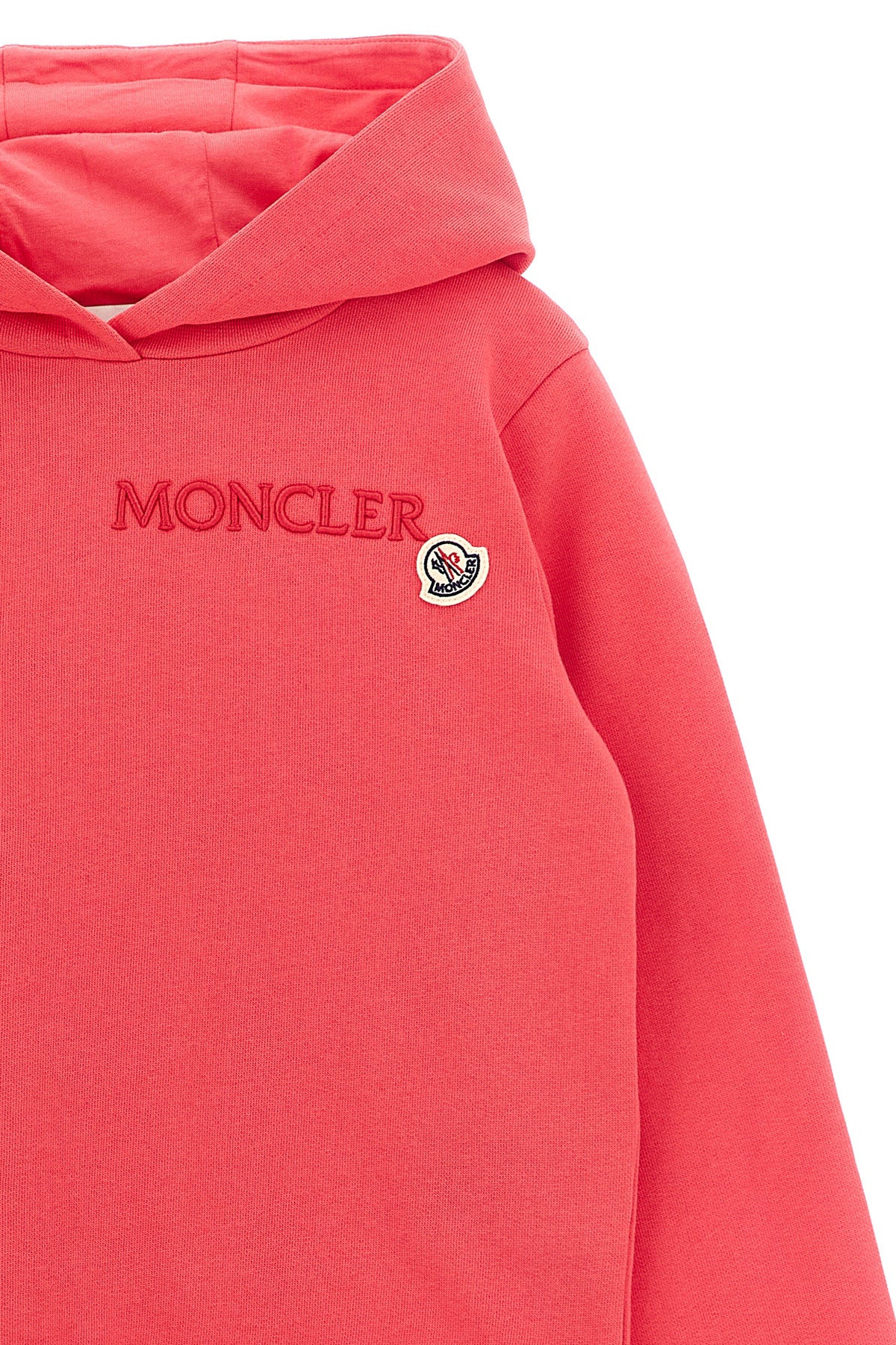 MONCLER ENFANT Logo embroidery hoodie For Baby girl 100% cotton