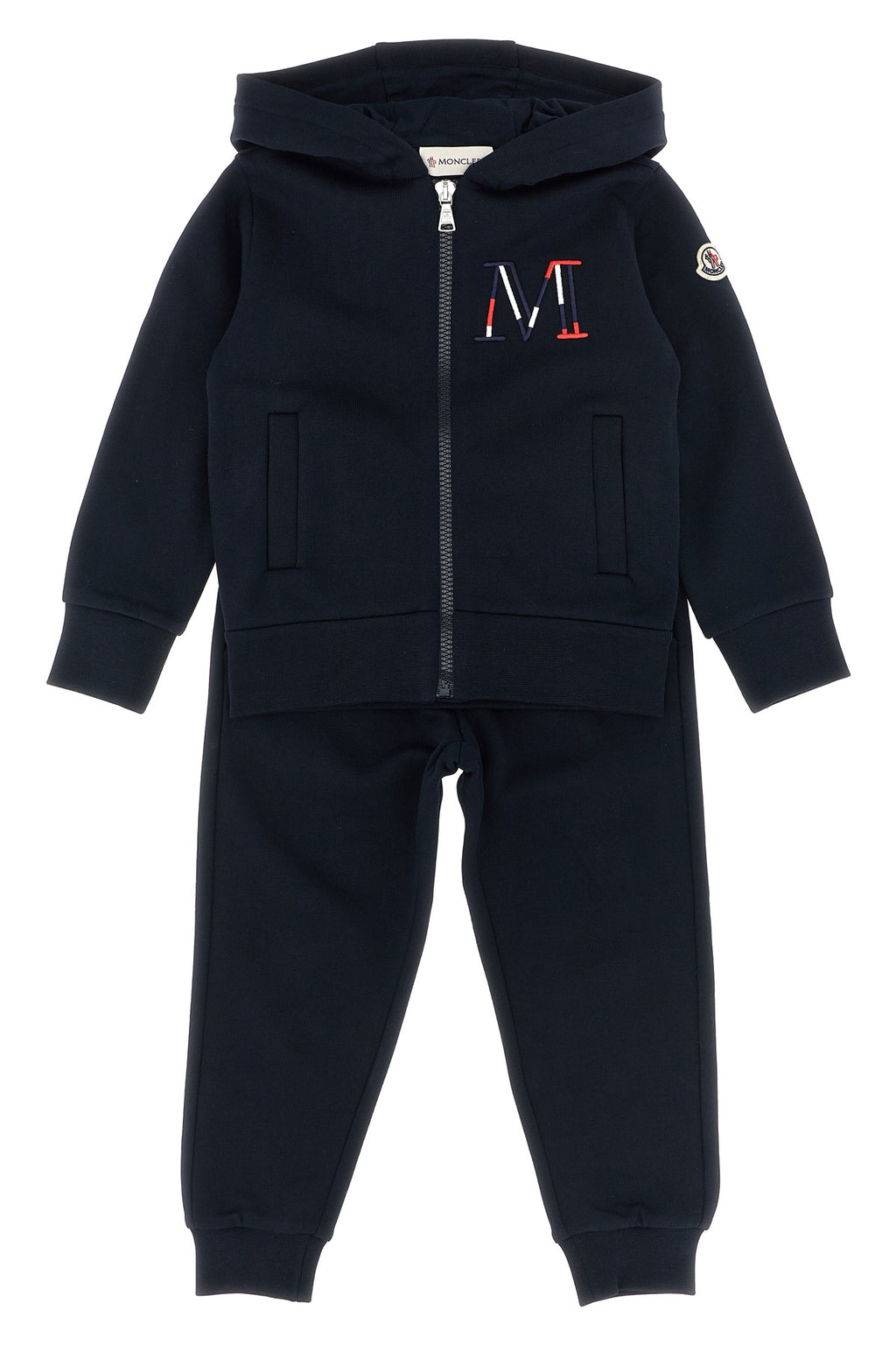 MONCLER ENFANT Logo embroidery sweatshirt + joggers For Unisex baby 100% cotton