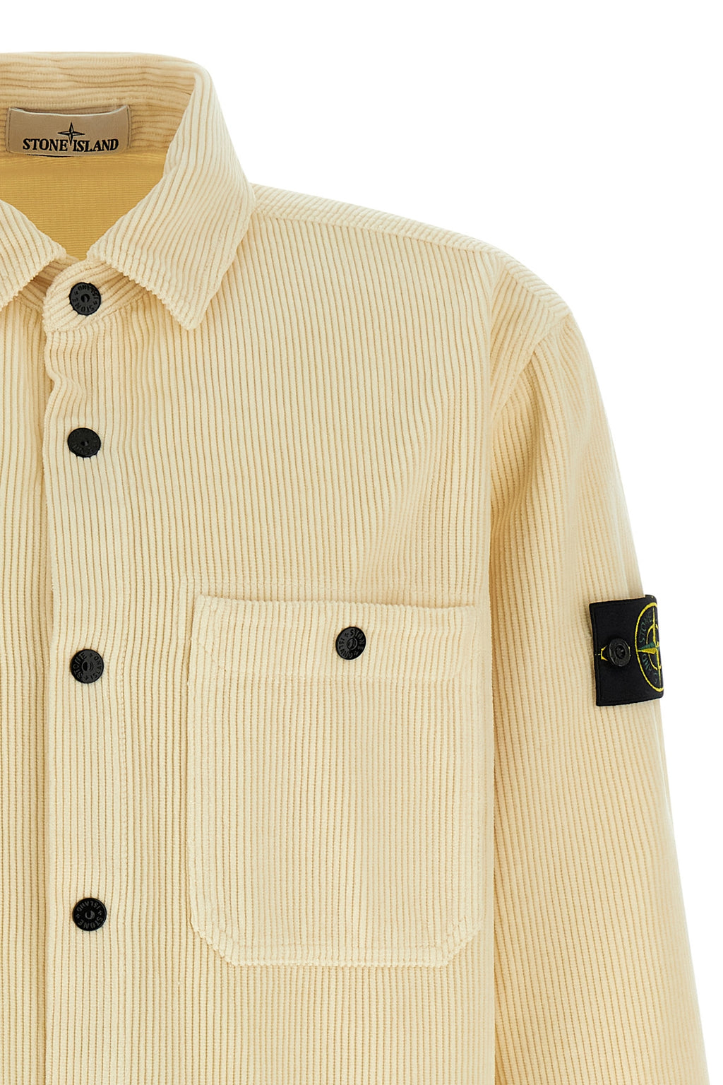 STONE ISLAND Ribbed velvet overshirt For Men 100% cotton