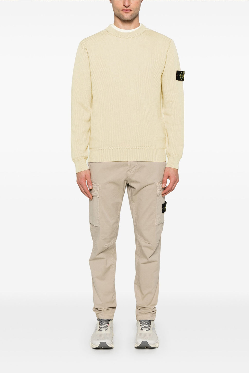 STONE ISLAND Ribbed wool sweater For Men 100% virgin wool