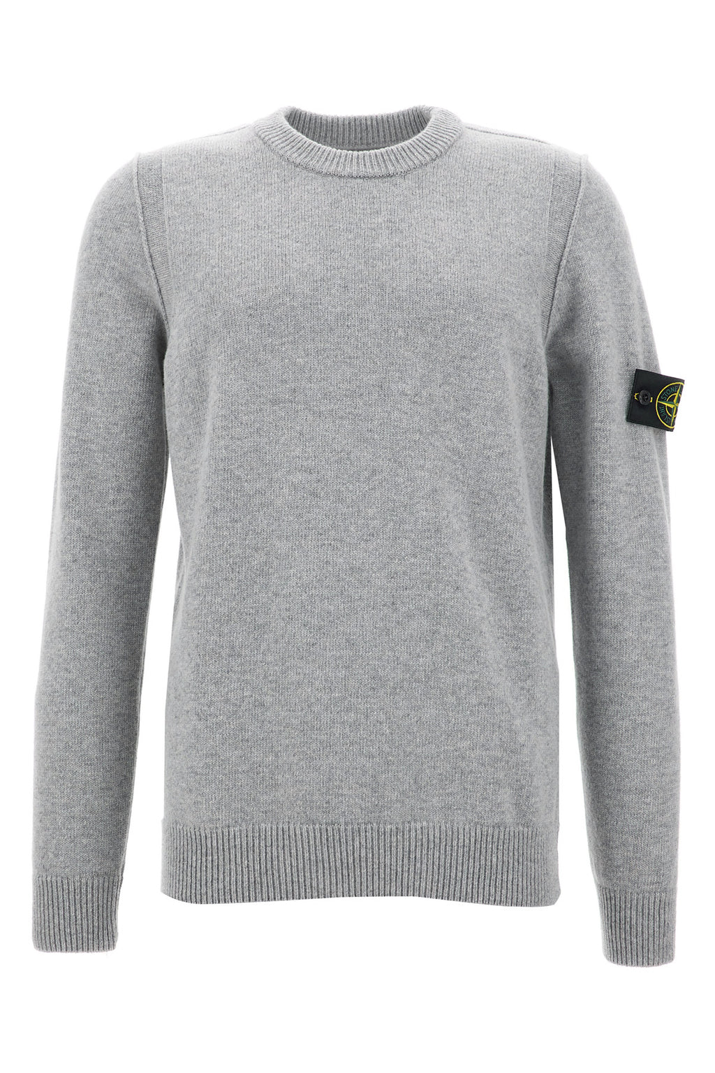 STONE ISLAND Logo badge sweater For Men 80% wool, 20% polyamide