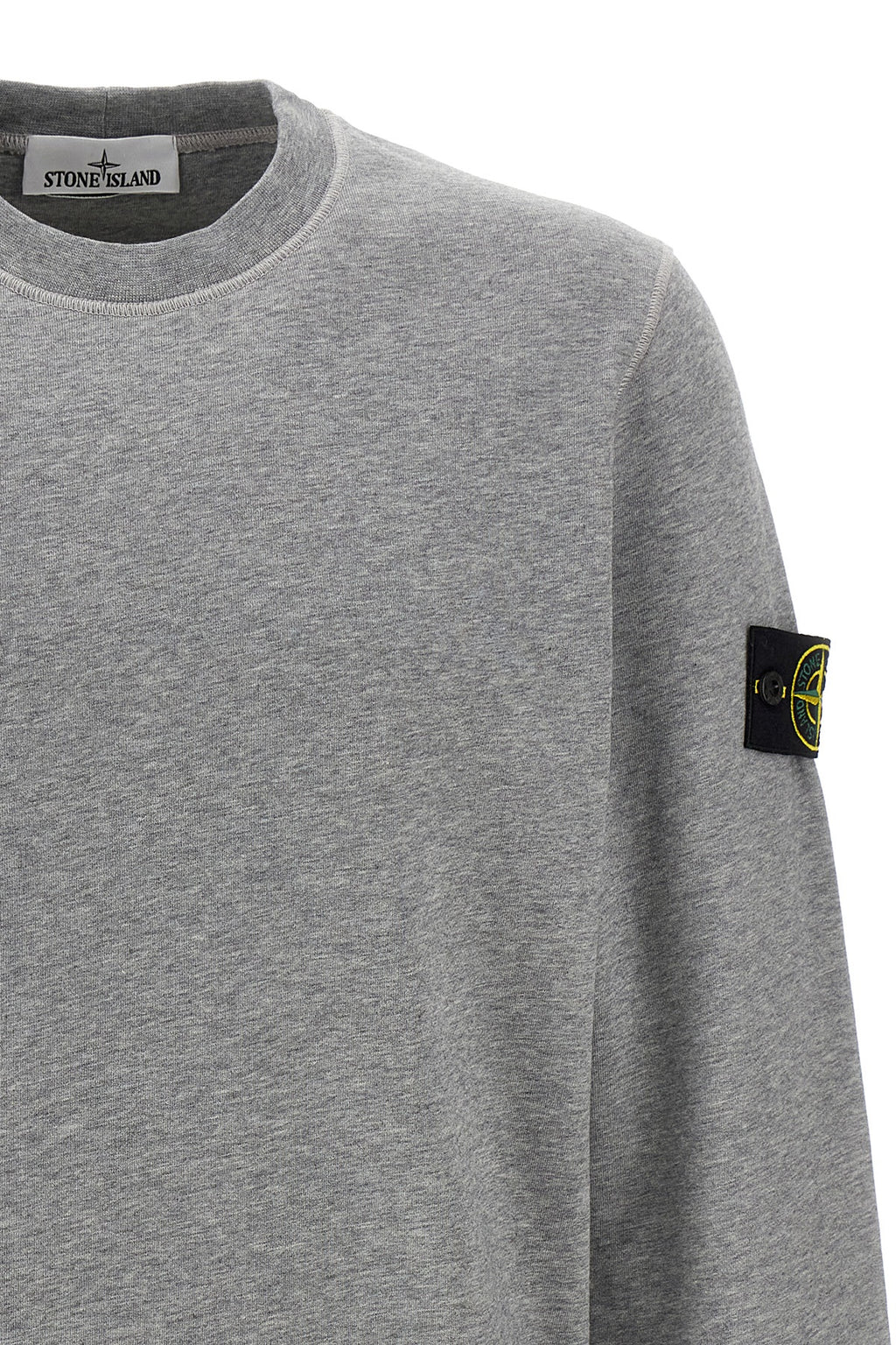 STONE ISLAND Logo badge sweatshirt For Men 98% cotton, 2% elastane