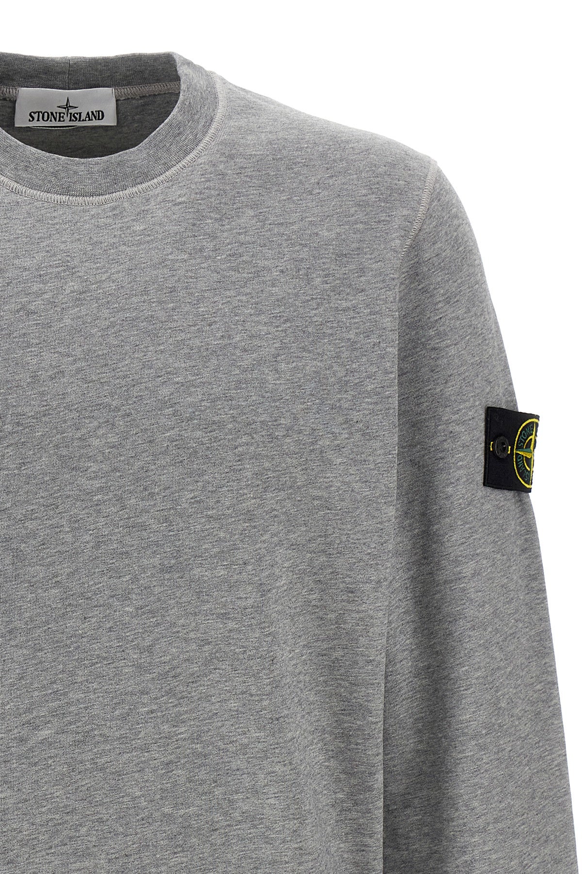 STONE ISLAND Logo badge sweatshirt For Men 98% cotton, 2% elastane