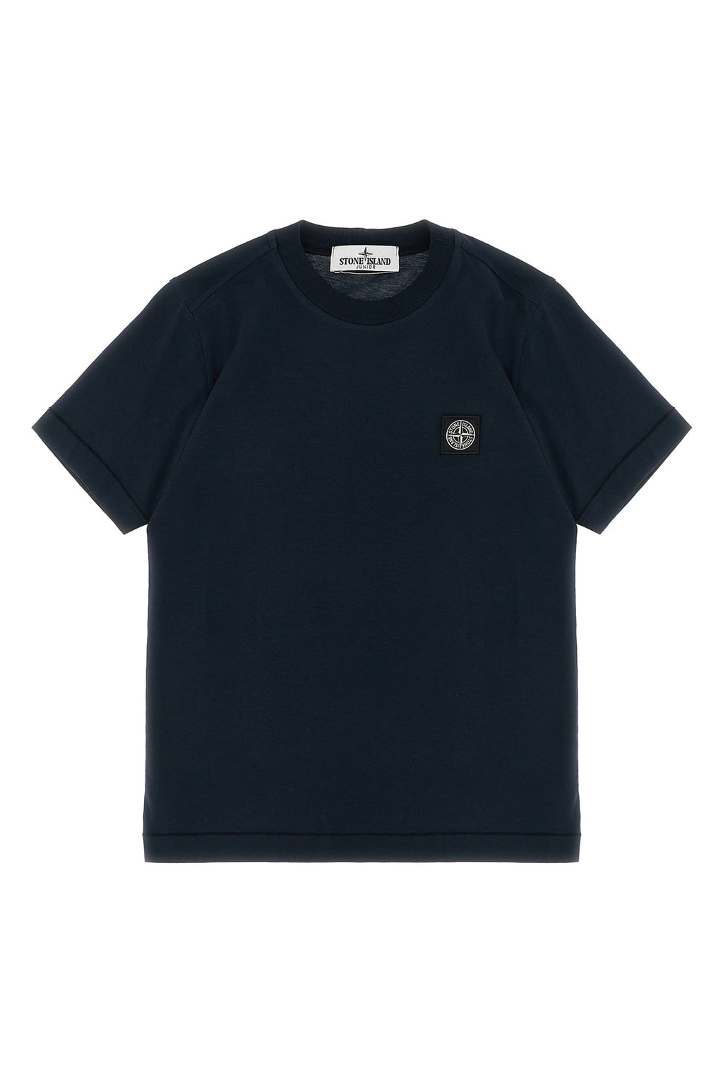 STONE ISLAND JUNIOR Logo patch t-shirt For Baby boy 100% cotton