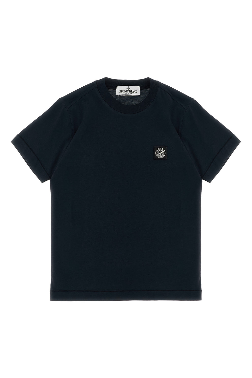 STONE ISLAND JUNIOR Logo patch t-shirt For Baby boy 100% cotton