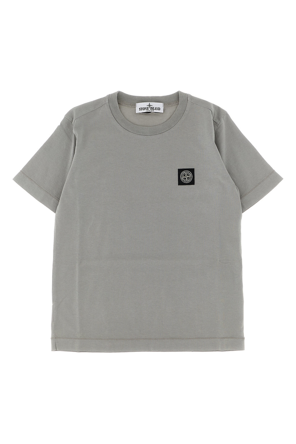STONE ISLAND JUNIOR Logo patch t-shirt For Baby boy 100% cotton