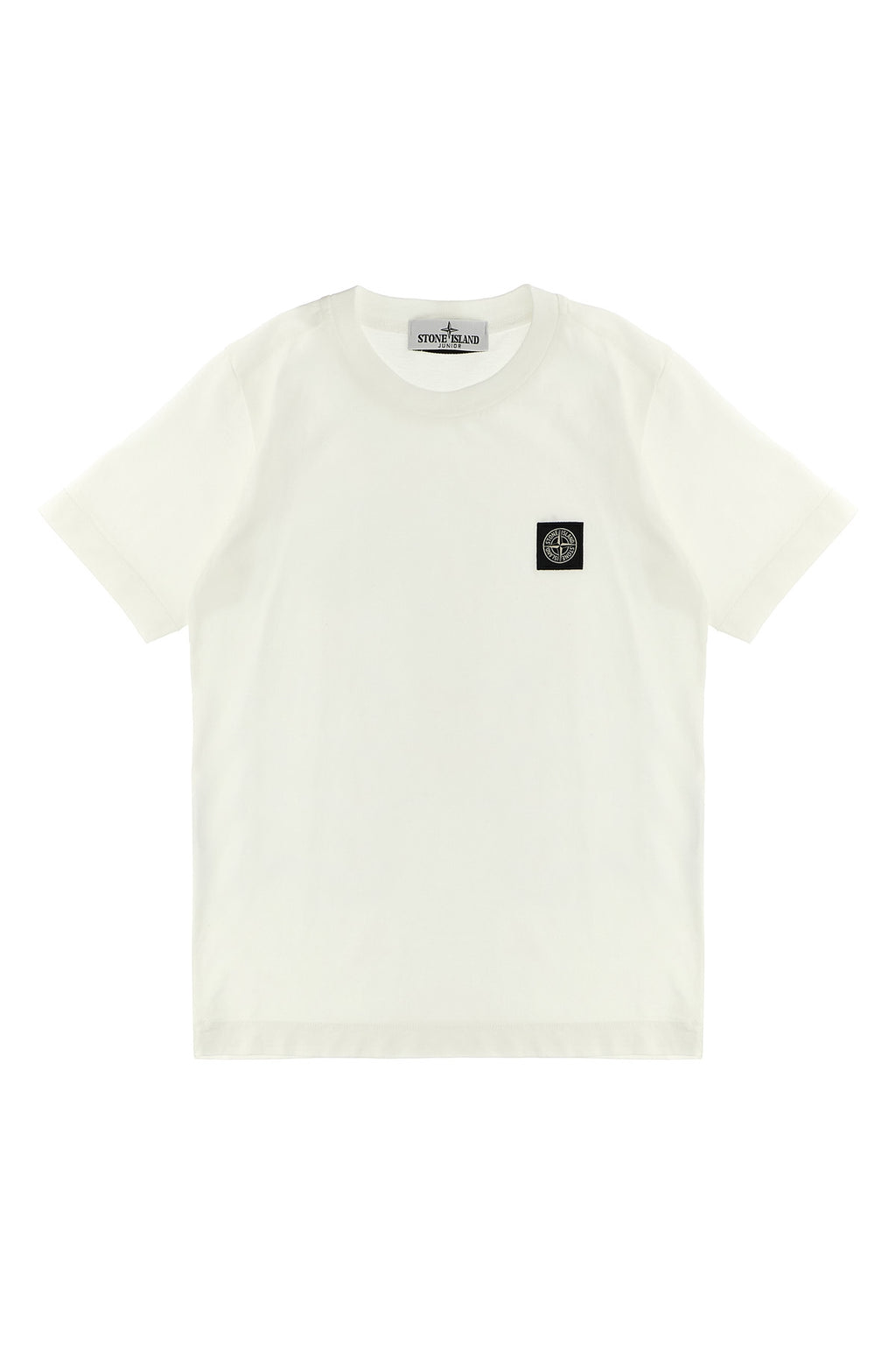 STONE ISLAND JUNIOR Logo patch t-shirt For Baby boy 100% cotton