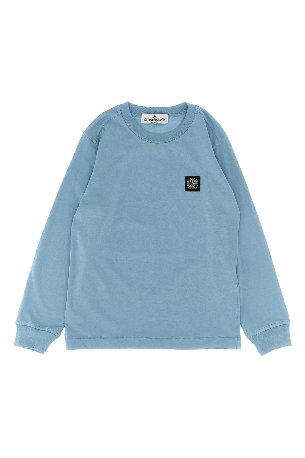 STONE ISLAND JUNIOR Logo patch t-shirt For Baby boy 100% cotton