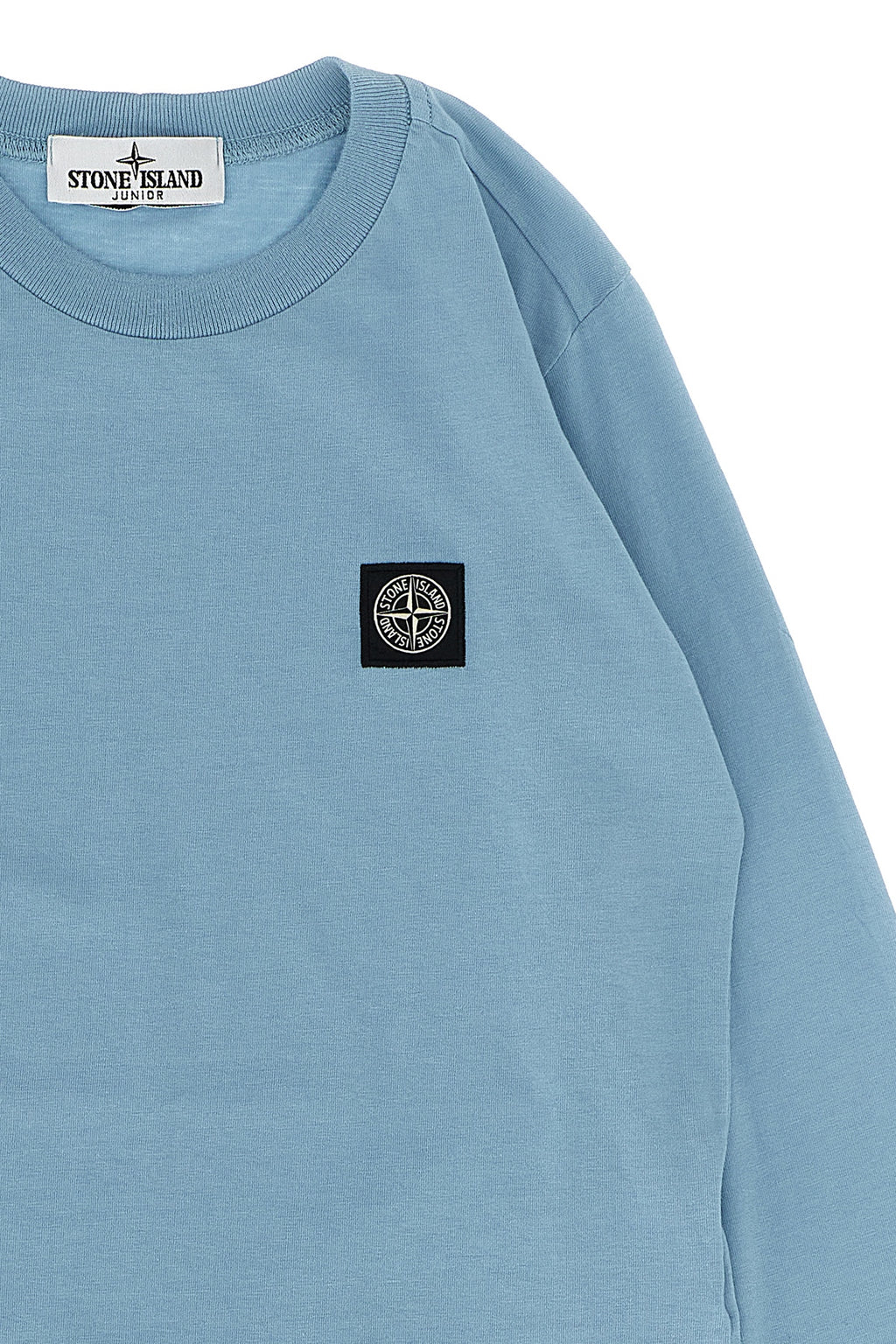 STONE ISLAND JUNIOR Logo patch t-shirt For Baby boy 100% cotton