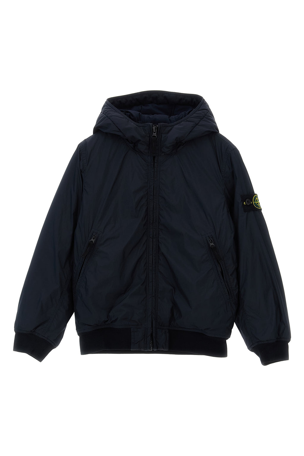 STONE ISLAND JUNIOR Logo badge jacket For Baby boy 100% polyamide