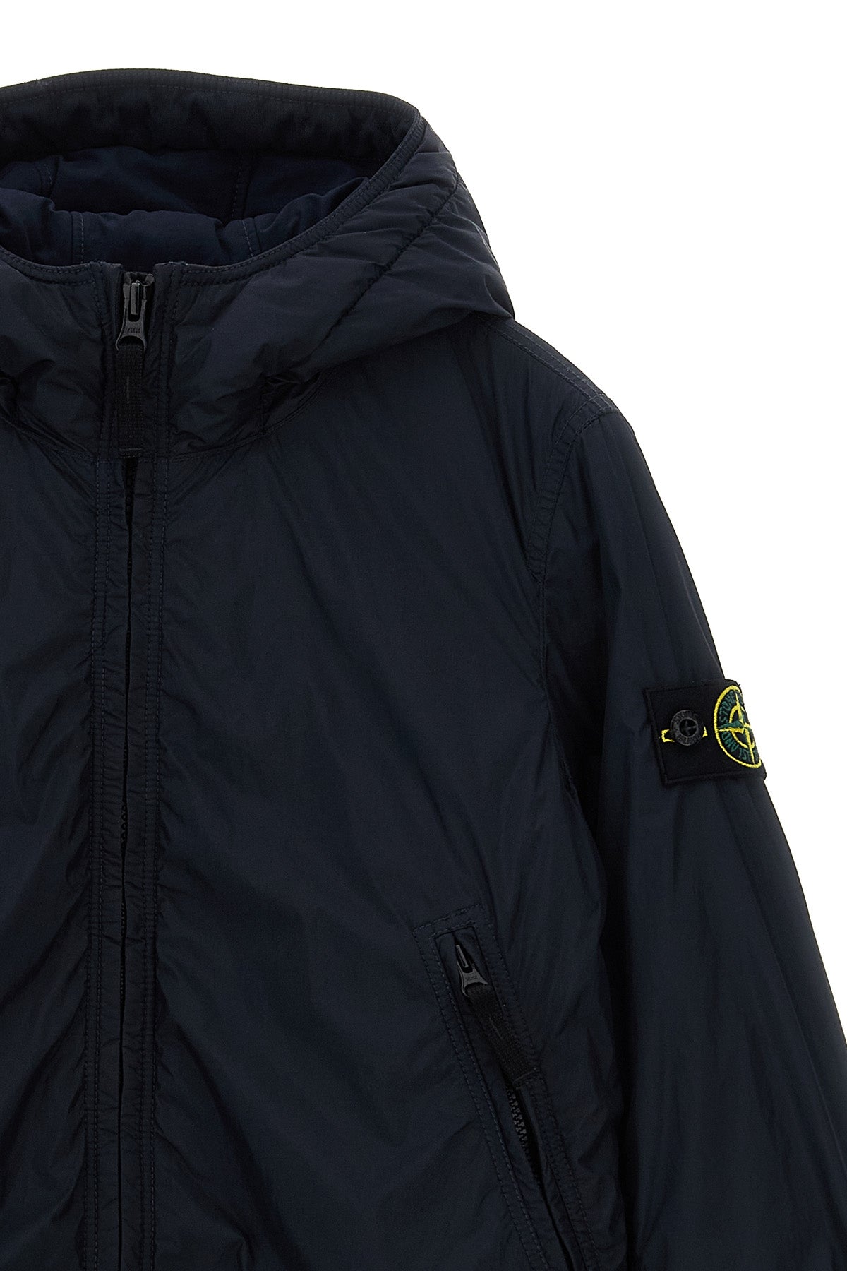 STONE ISLAND JUNIOR Logo badge jacket For Baby boy 100% polyamide