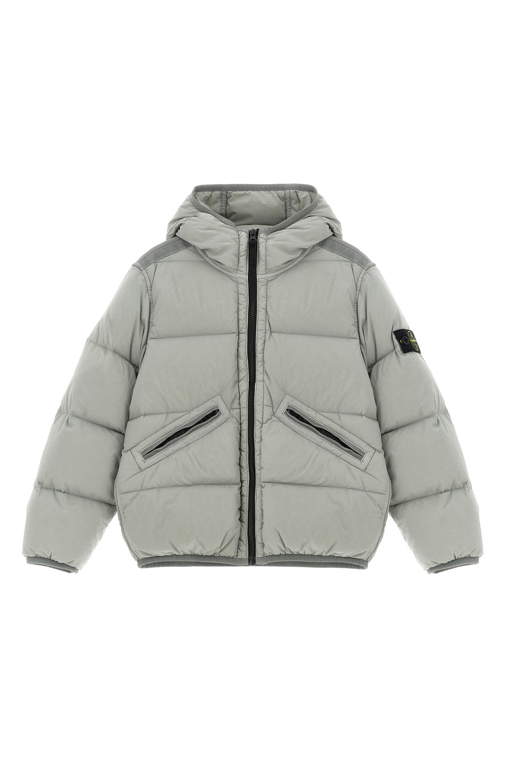 STONE ISLAND JUNIOR Logo badge down jacket For Baby boy 84% polyamide, 16% elastane