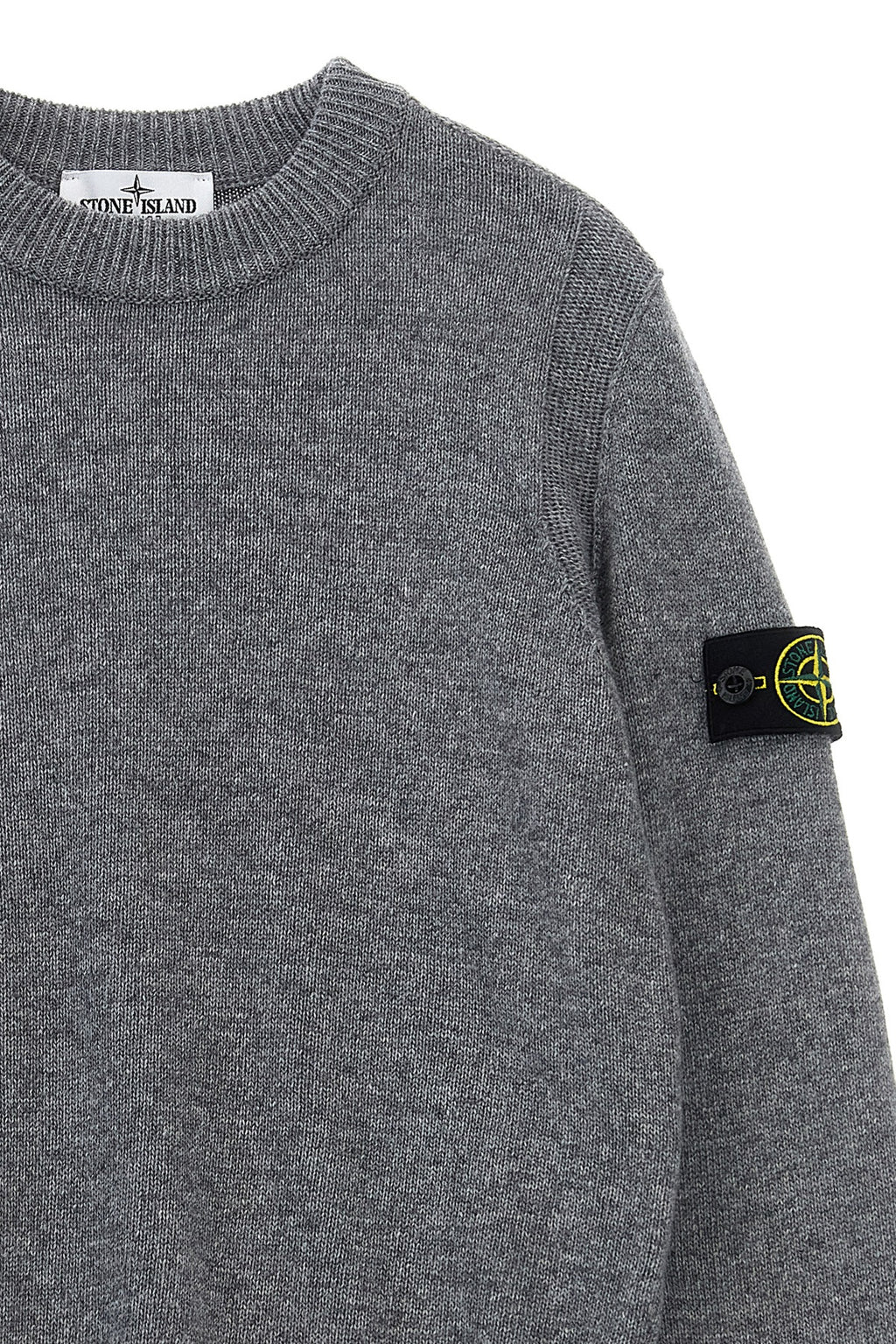 STONE ISLAND JUNIOR Logo badge sweater