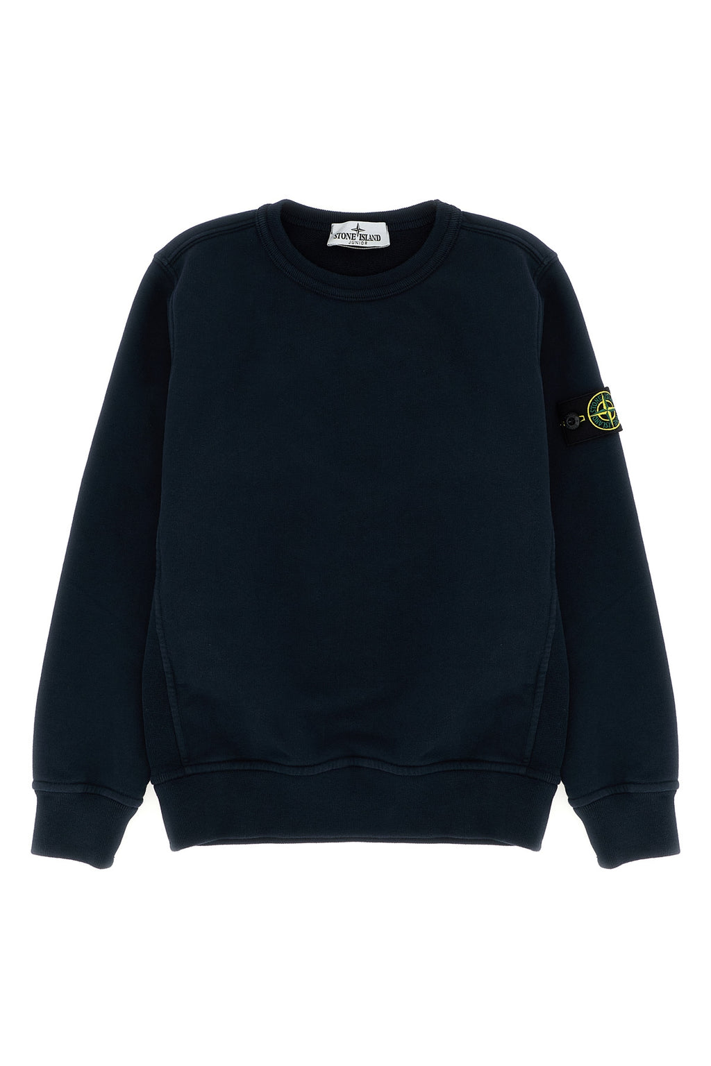 STONE ISLAND JUNIOR Logo badge sweatshirt For Baby boy 100% cotton