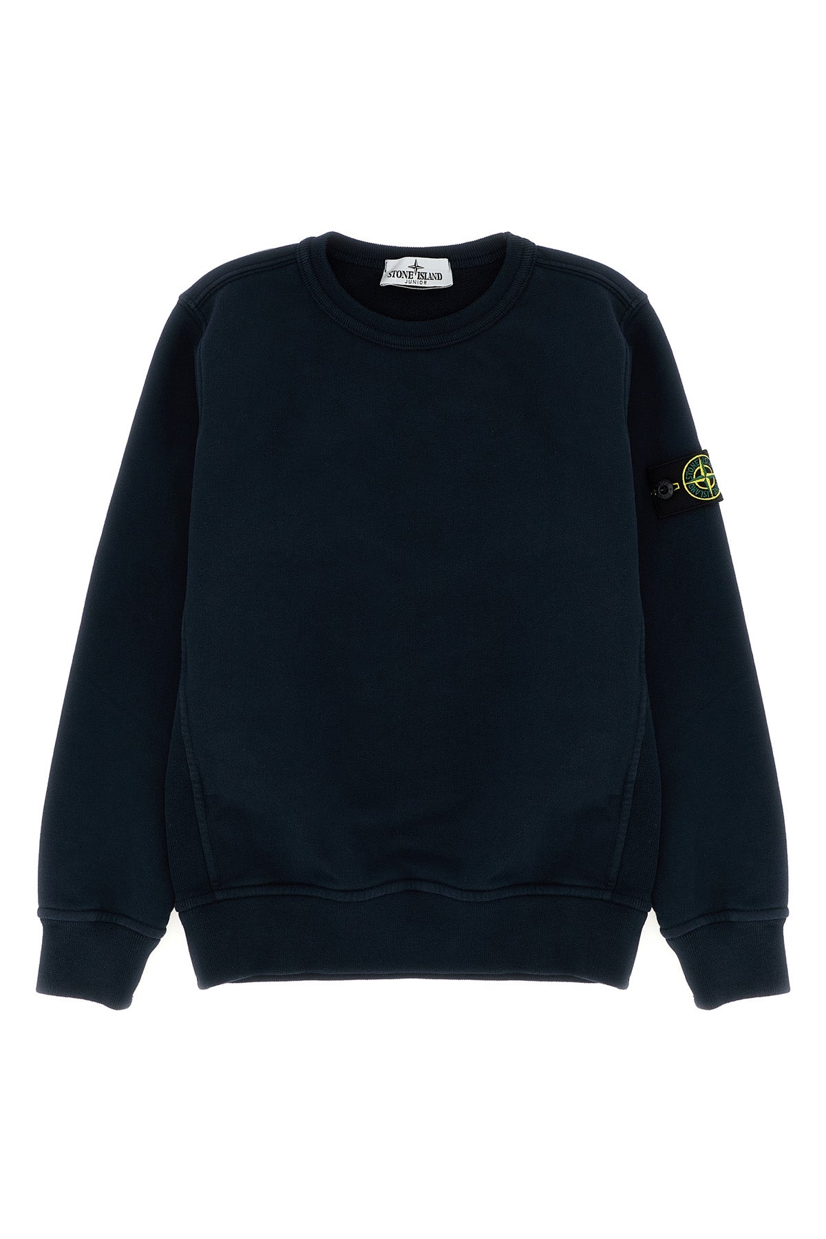 STONE ISLAND JUNIOR Logo badge sweatshirt For Baby boy 100% cotton