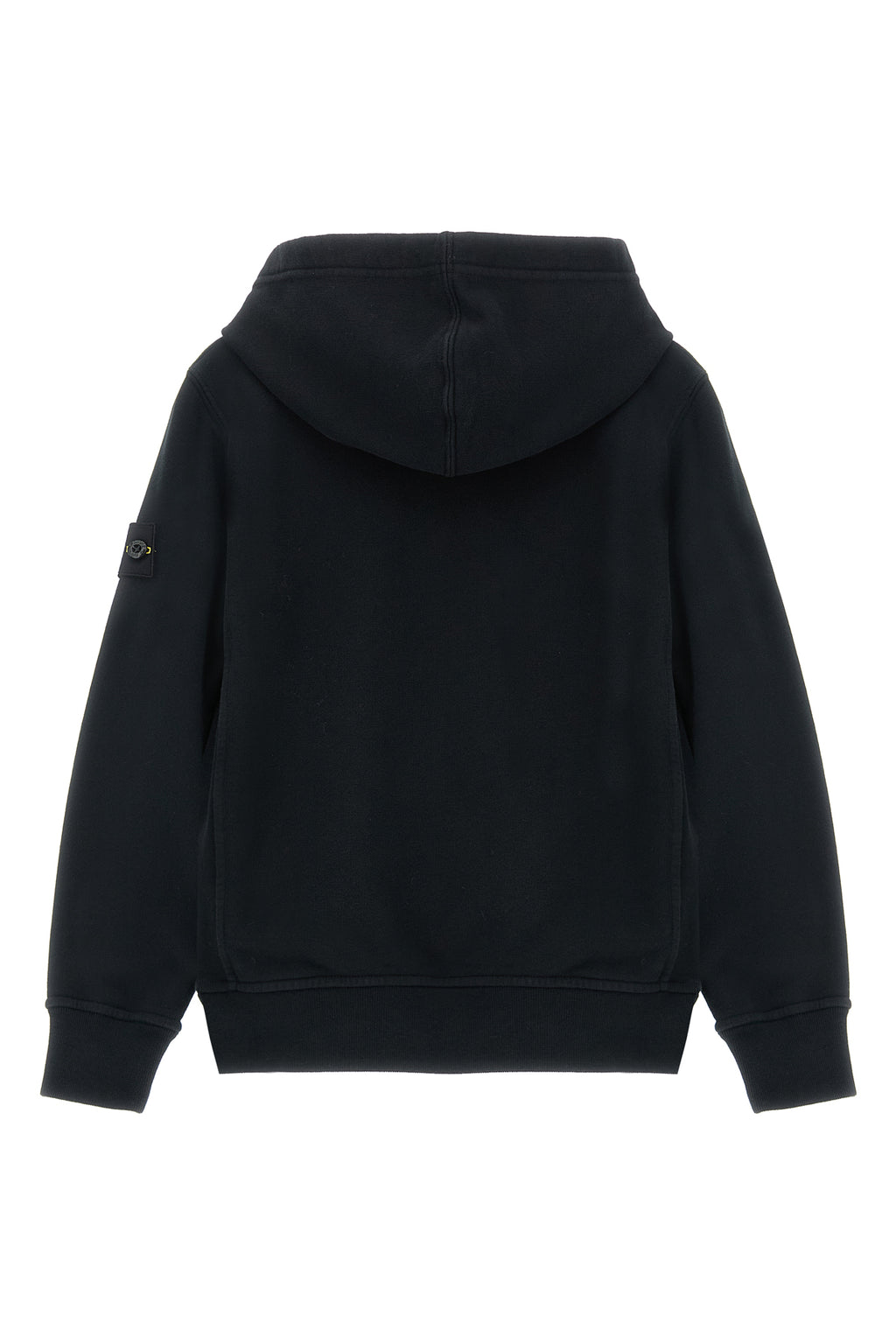 STONE ISLAND JUNIOR Logo badge hoodie For Baby boy 100% cotton