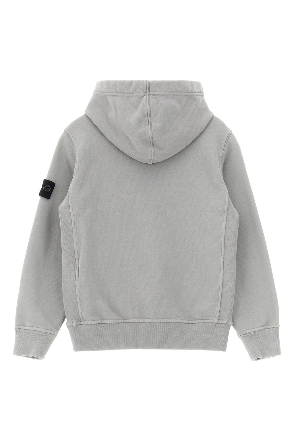 STONE ISLAND JUNIOR Logo badge hoodie For Baby boy 100% cotton