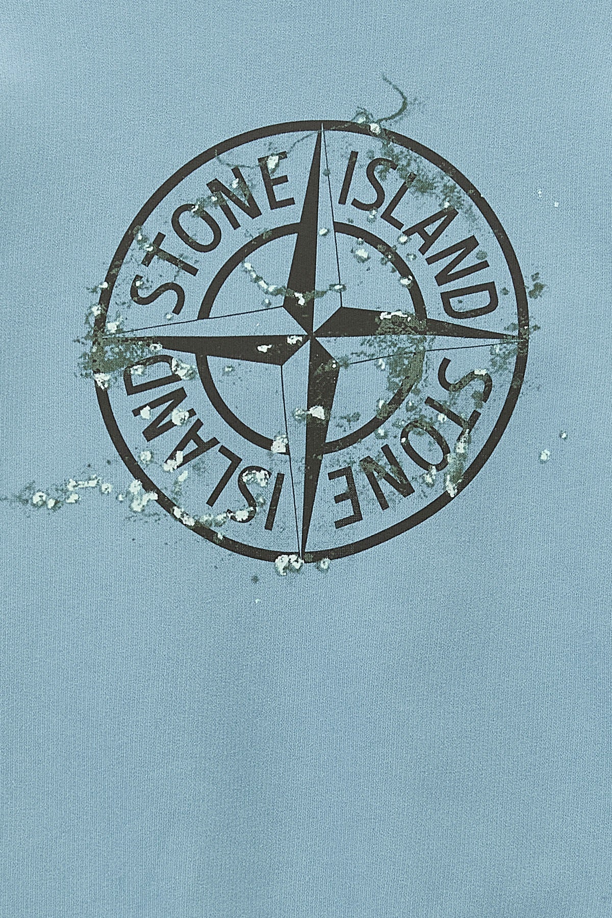 STONE ISLAND JUNIOR Front and back print sweatshirt For Baby boy 100% cotton