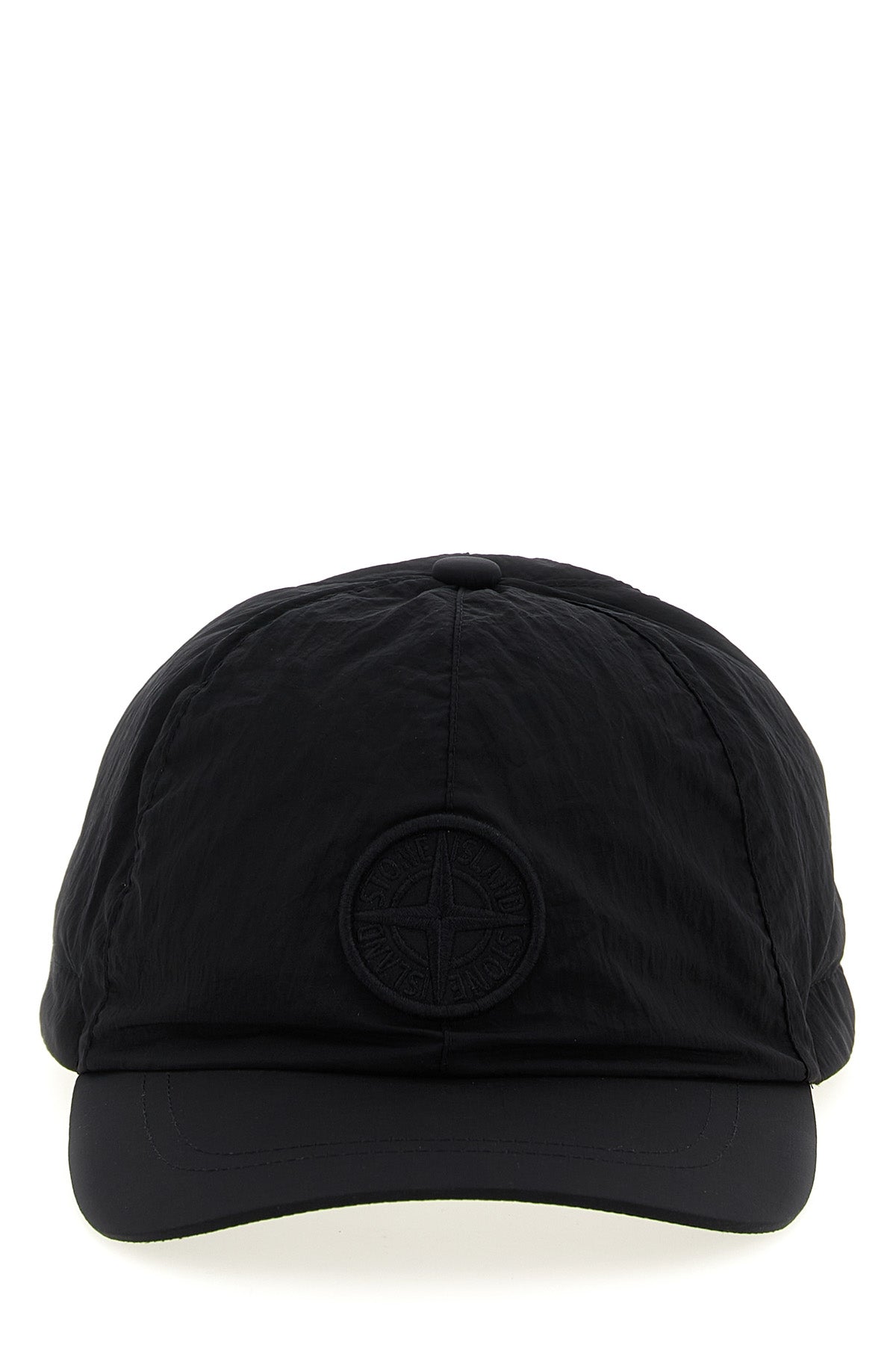 STONE ISLAND JUNIOR Logo patch cap For Baby boy 100% polyamide