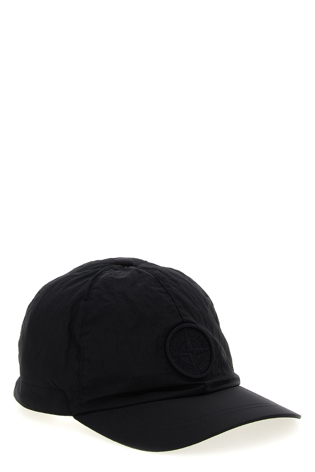 STONE ISLAND JUNIOR Logo patch cap For Baby boy 100% polyamide