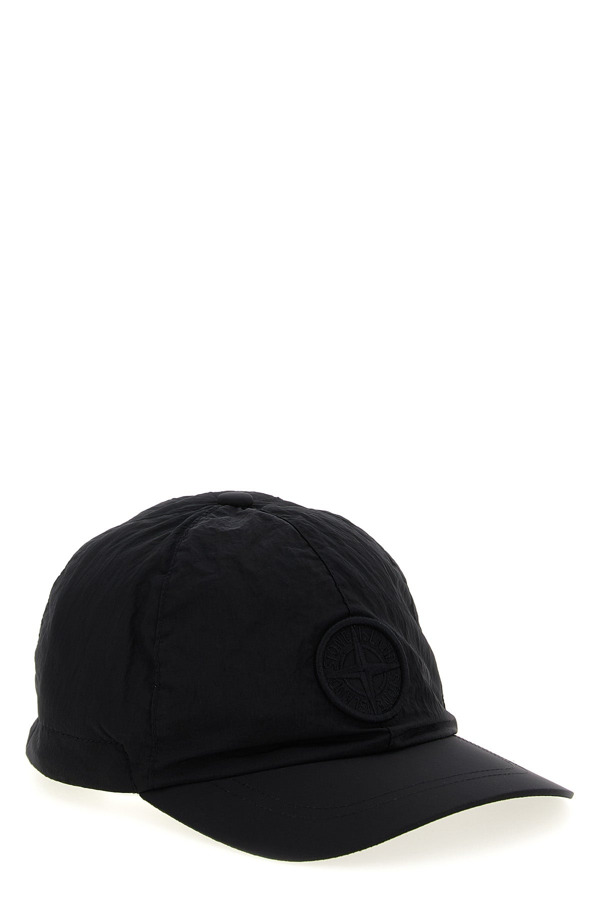 STONE ISLAND JUNIOR Logo patch cap For Baby boy 100% polyamide