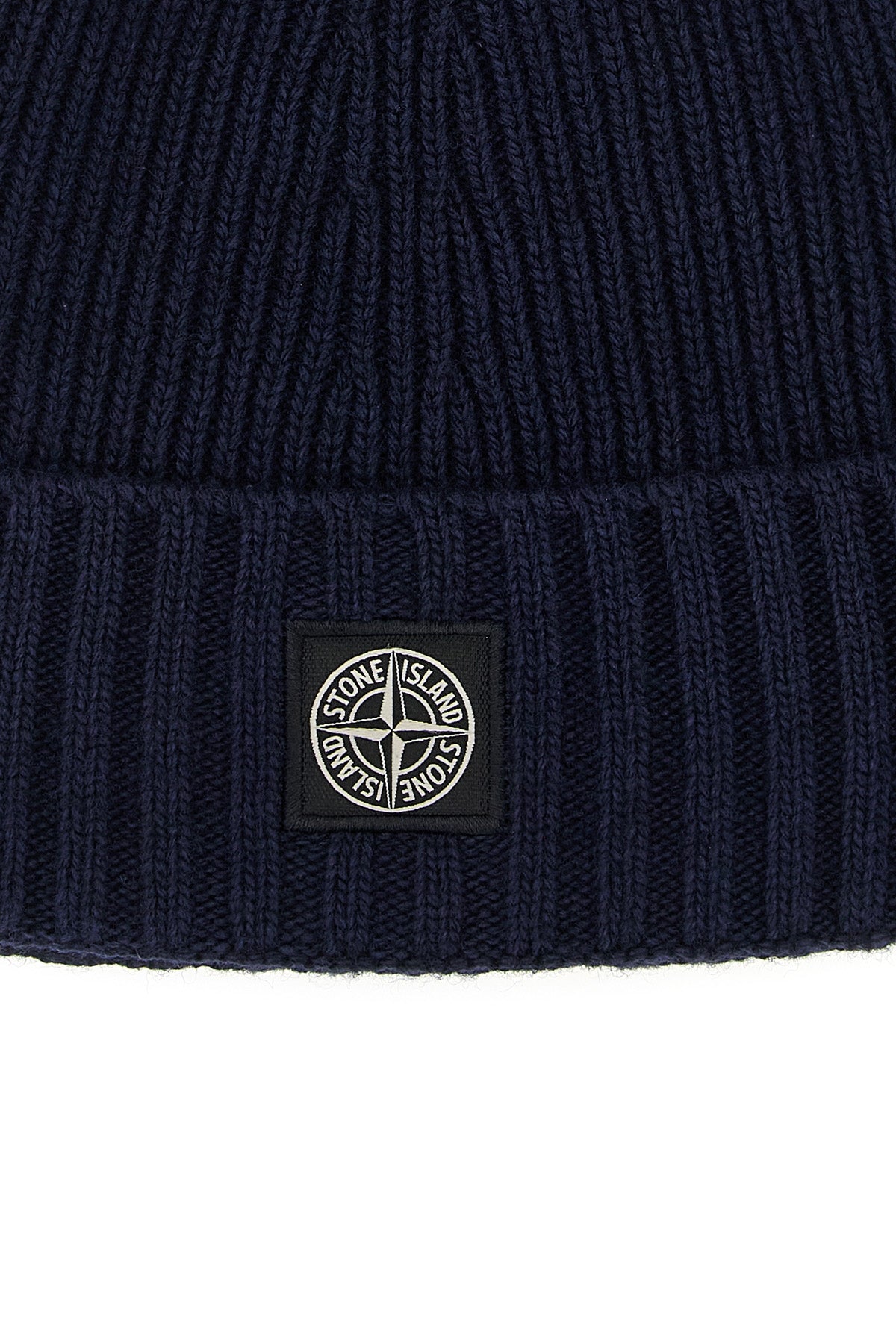 STONE ISLAND JUNIOR Logo patch beanie For Baby boy 40% wv, 30% vi, 20% pa, 10% ws