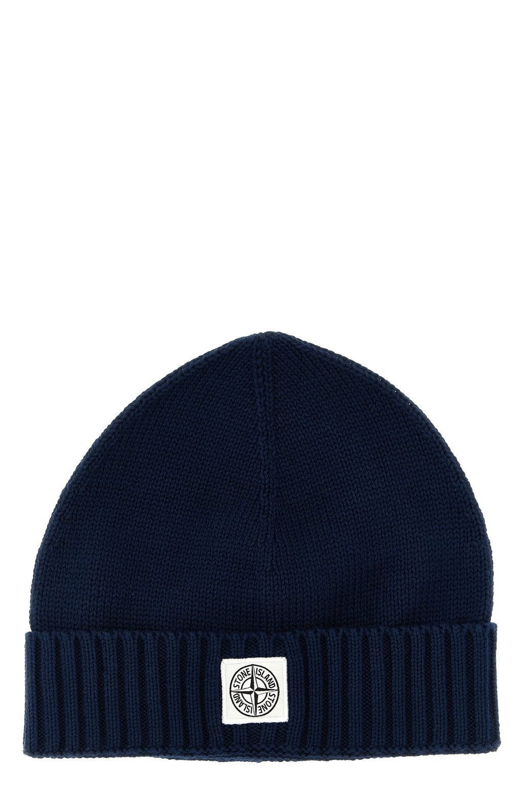 STONE ISLAND JUNIOR Logo patch beanie For Baby boy 95% cotton 5% polyamide