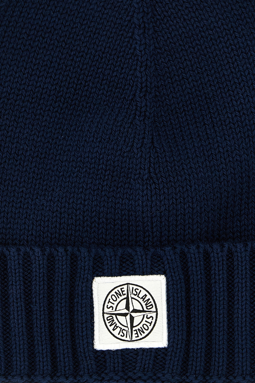 STONE ISLAND JUNIOR Logo patch beanie For Baby boy 95% cotton 5% polyamide