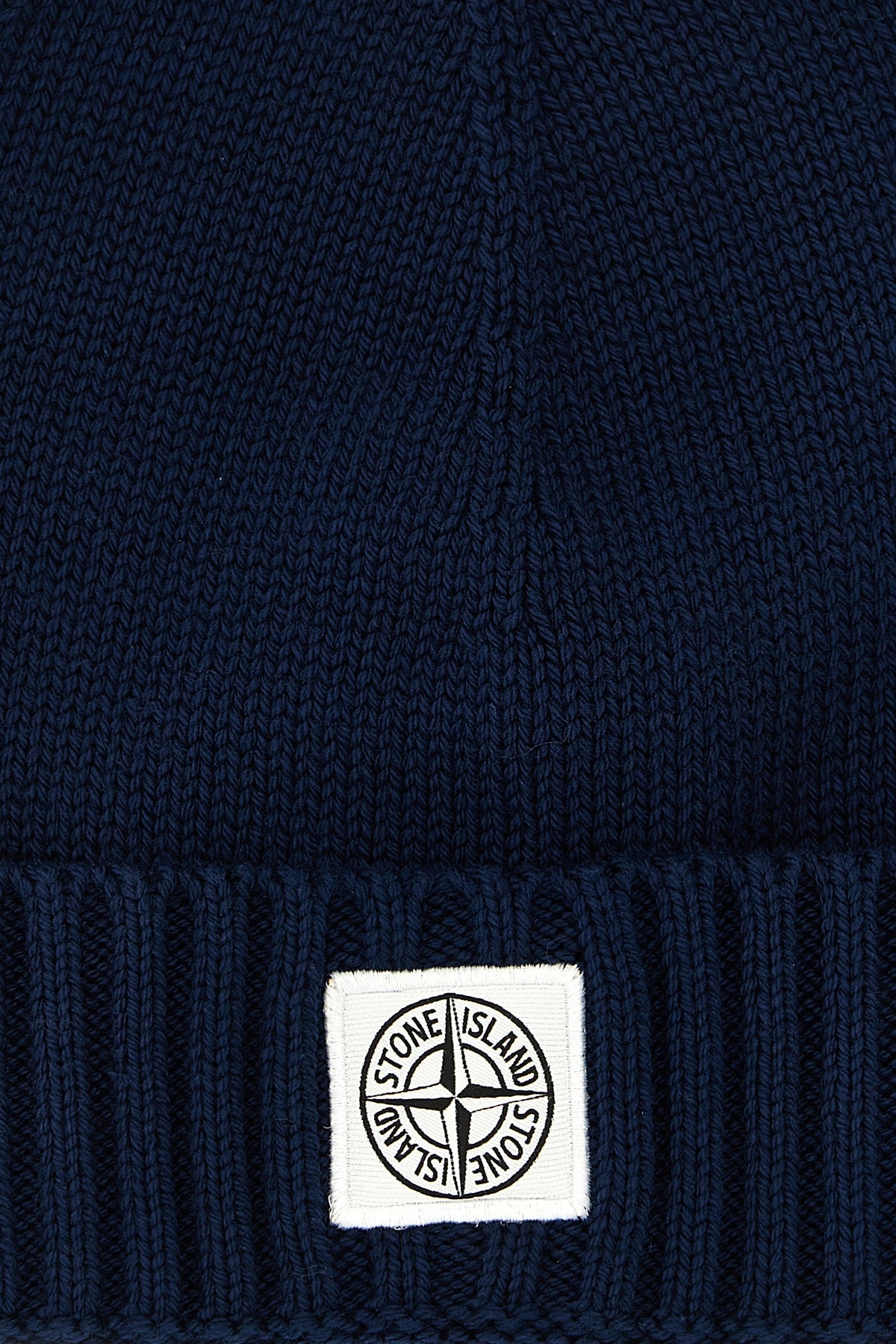 STONE ISLAND JUNIOR Logo patch beanie For Baby boy 95% cotton 5% polyamide