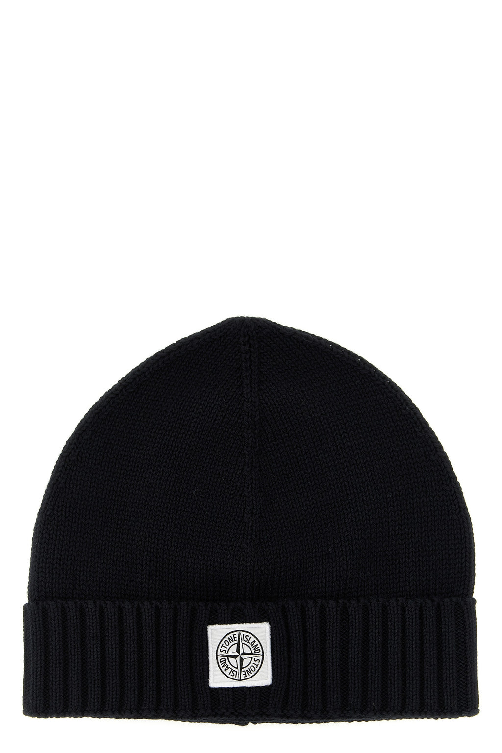 STONE ISLAND JUNIOR Logo patch beanie For Baby boy 95% cotton 5% polyamide