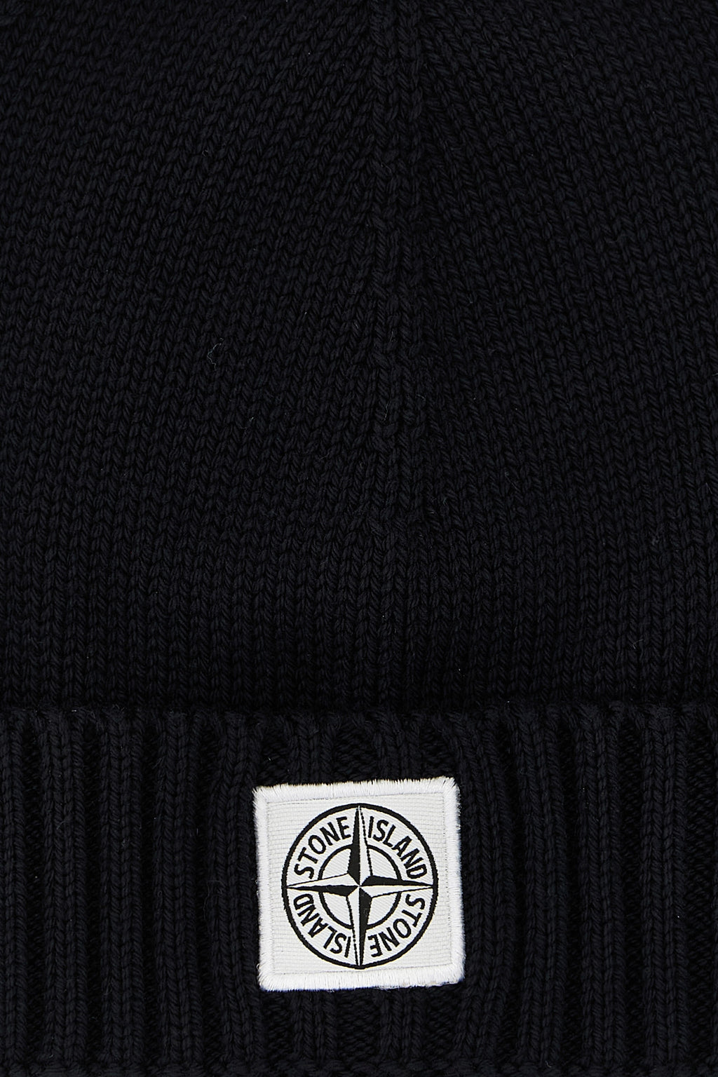 STONE ISLAND JUNIOR Logo patch beanie For Baby boy 95% cotton 5% polyamide