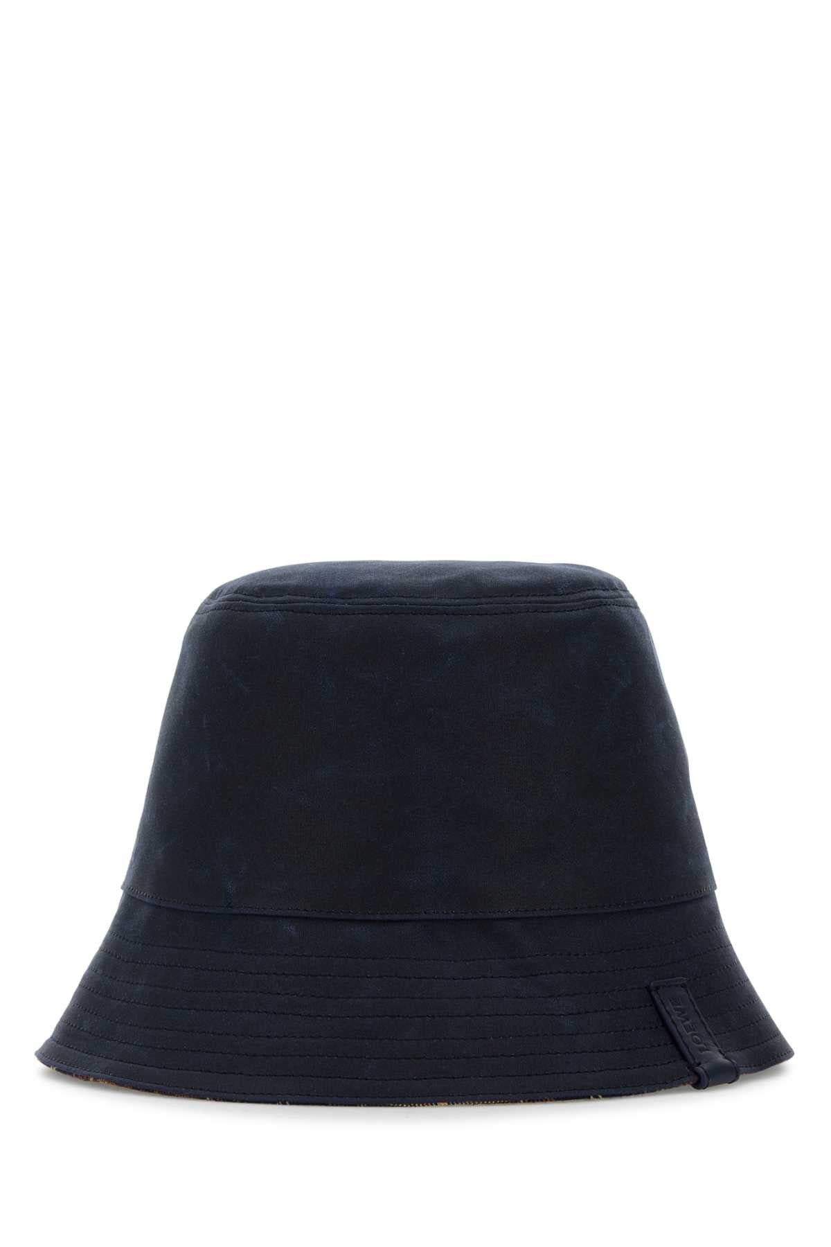LOEWE REVERSIBLE BUCKET HAT For Men Exterior: 100% Cotton Lining: 58% Wool 42% Cotton